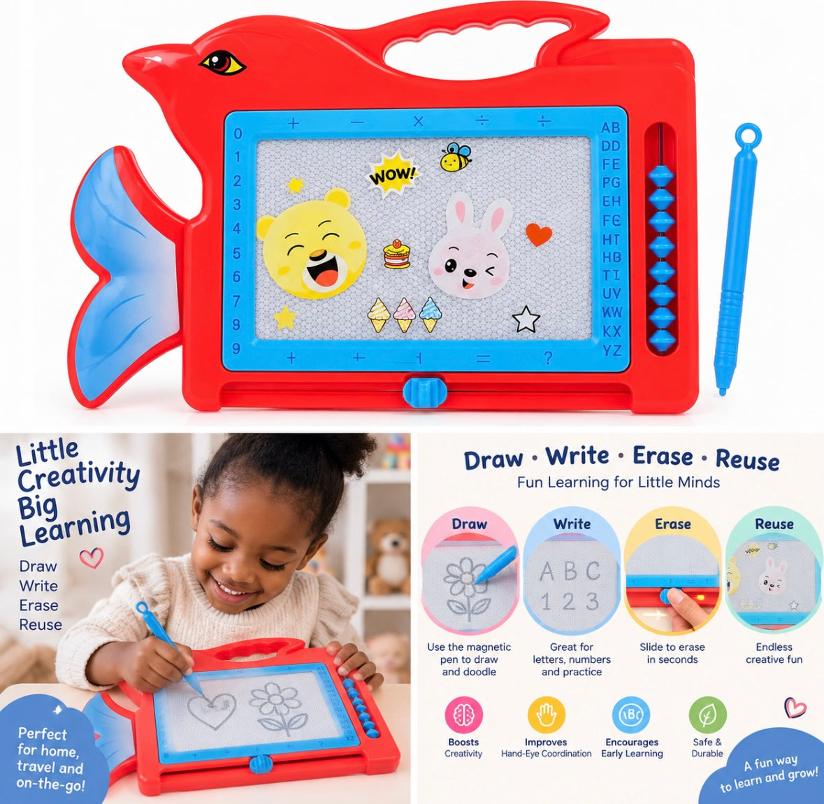 Kids Magnetic Drawing & Writing Board
