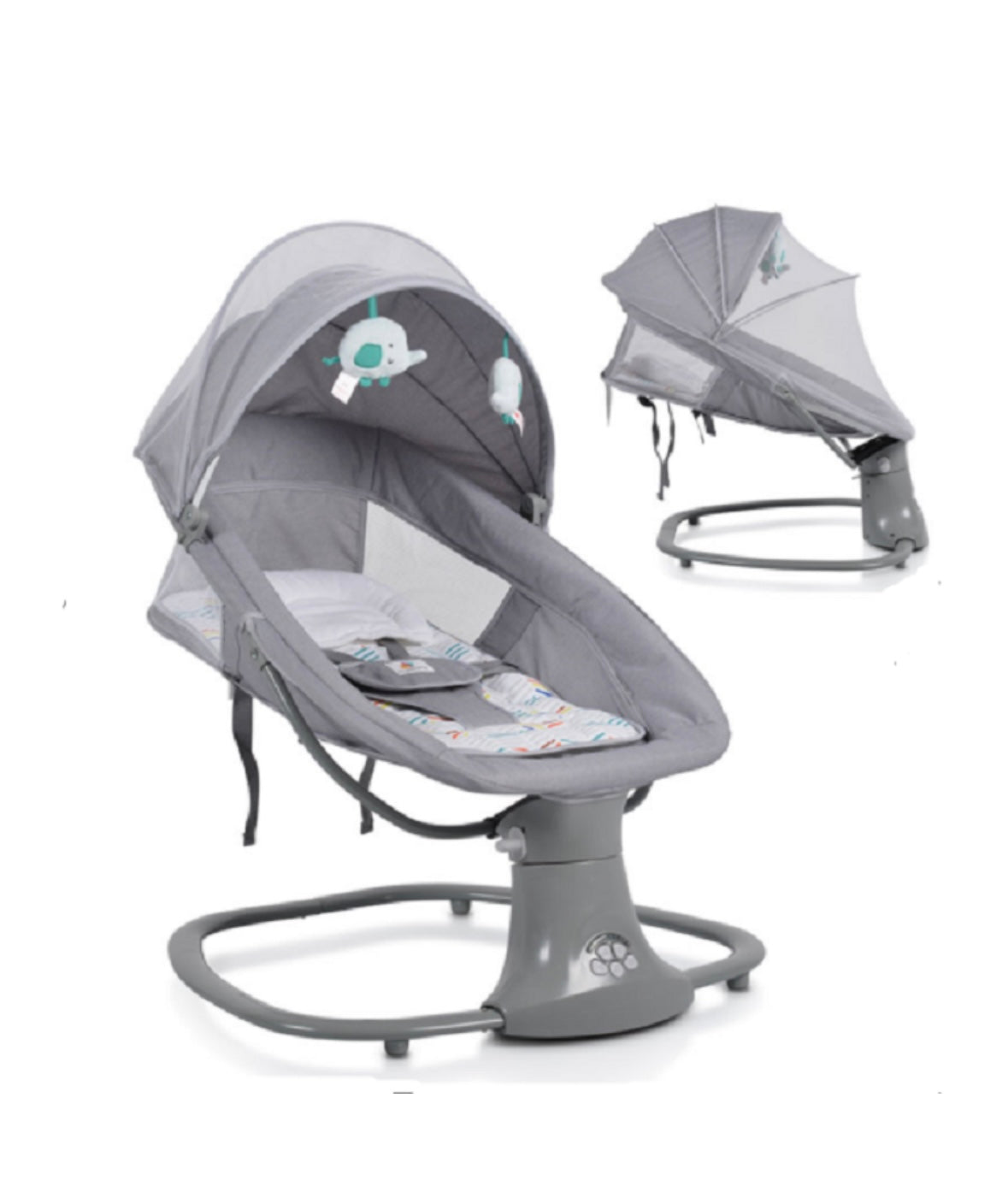 Fleek 3 in 1 Deluxe Multi-Functional Bassinet Grey