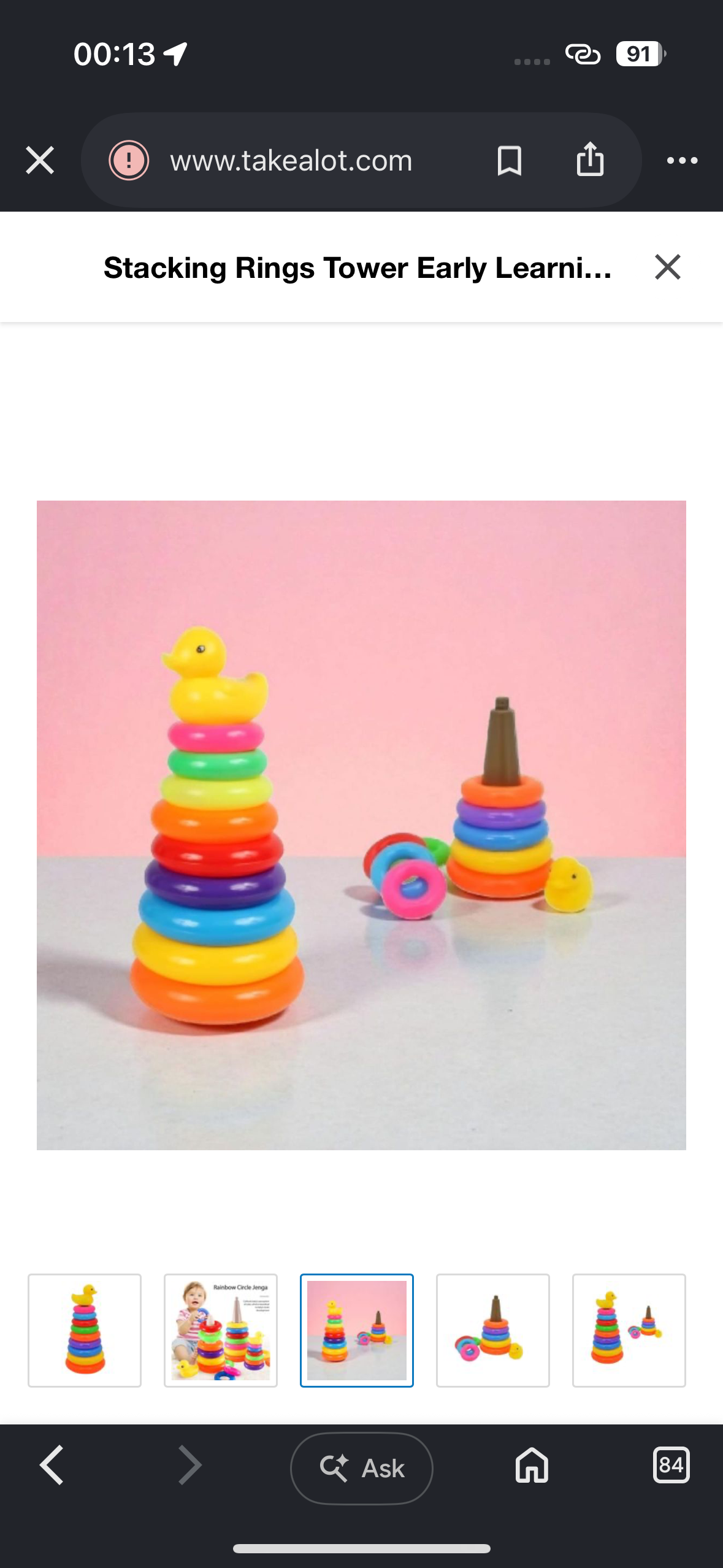 Colourful Stacking Rings – 6 & 10 Ring Options