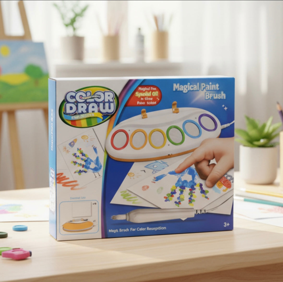 Magical Paint Brush Colour Recognition Drawing Set for Kids – 18 Sheets