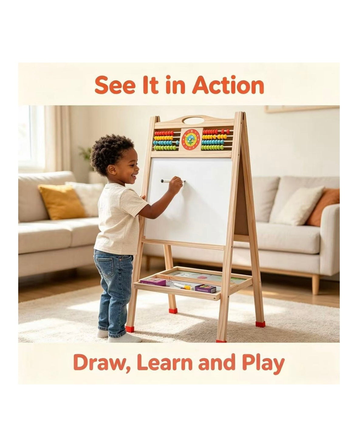 Foldable Double-Sided Drawing & Writing Board