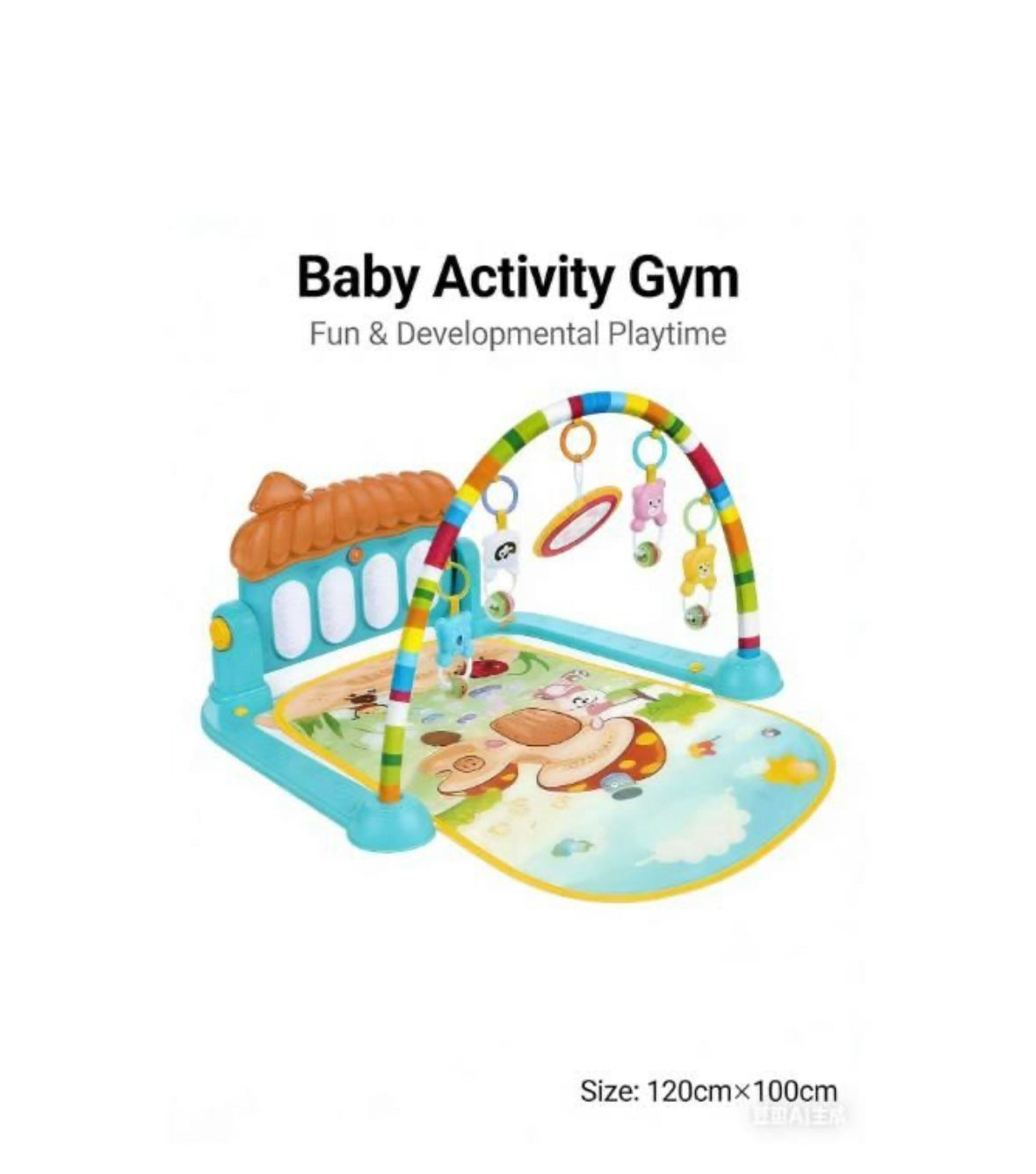 Baby Activity Gym with Piano & Play Mat