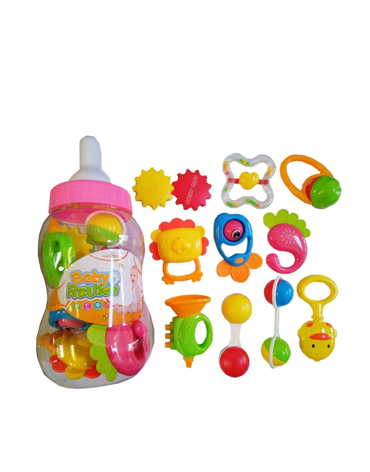 Baby Rattle & Sensory Toy Set – 10 Piece