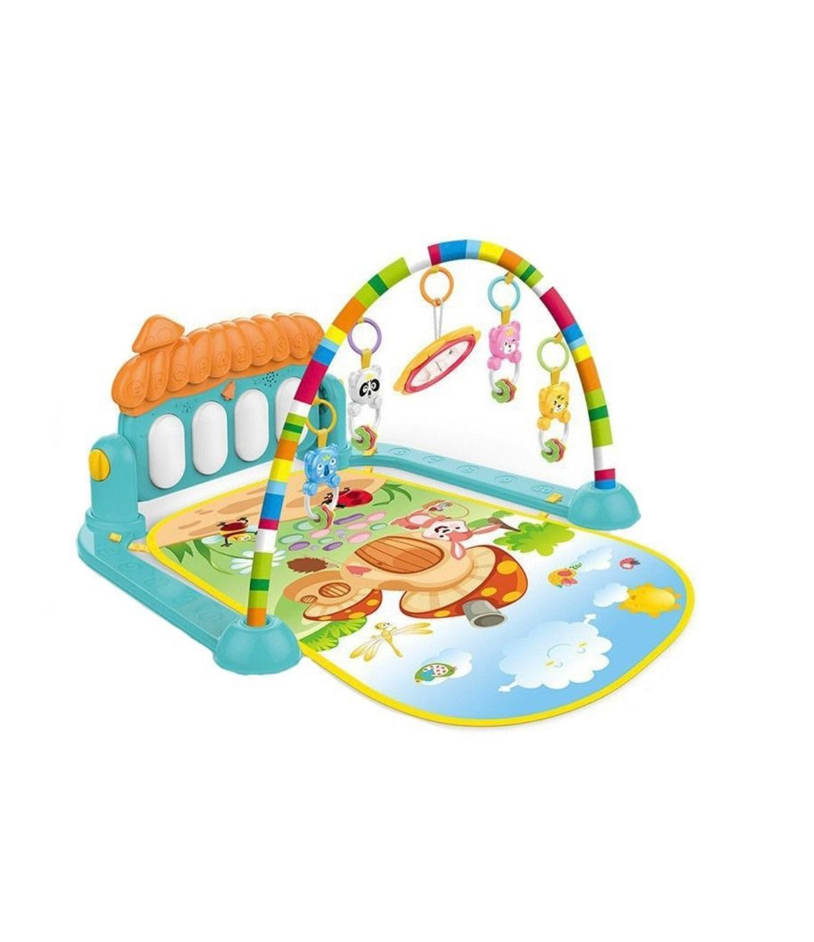 Baby Activity Gym with Piano & Play Mat