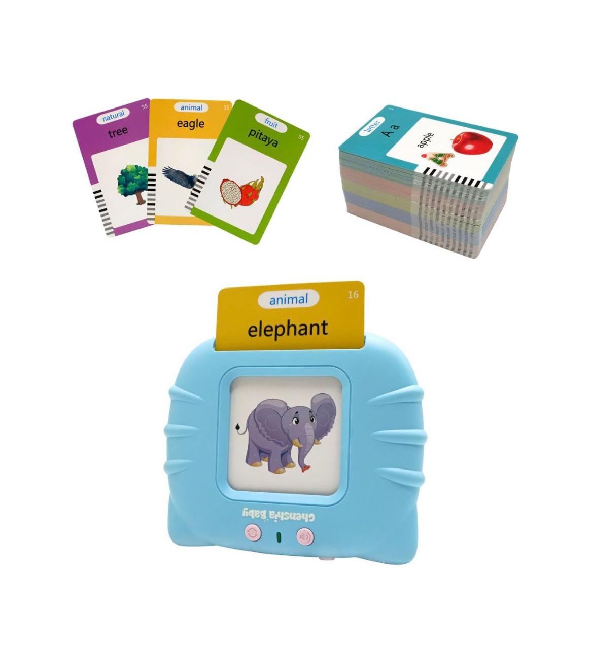 Talking Flash Card Reader – 112 Cards / 224 Words