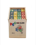 48-Piece Wooden ABC Alphabet & Number Learning Blocks for Kids