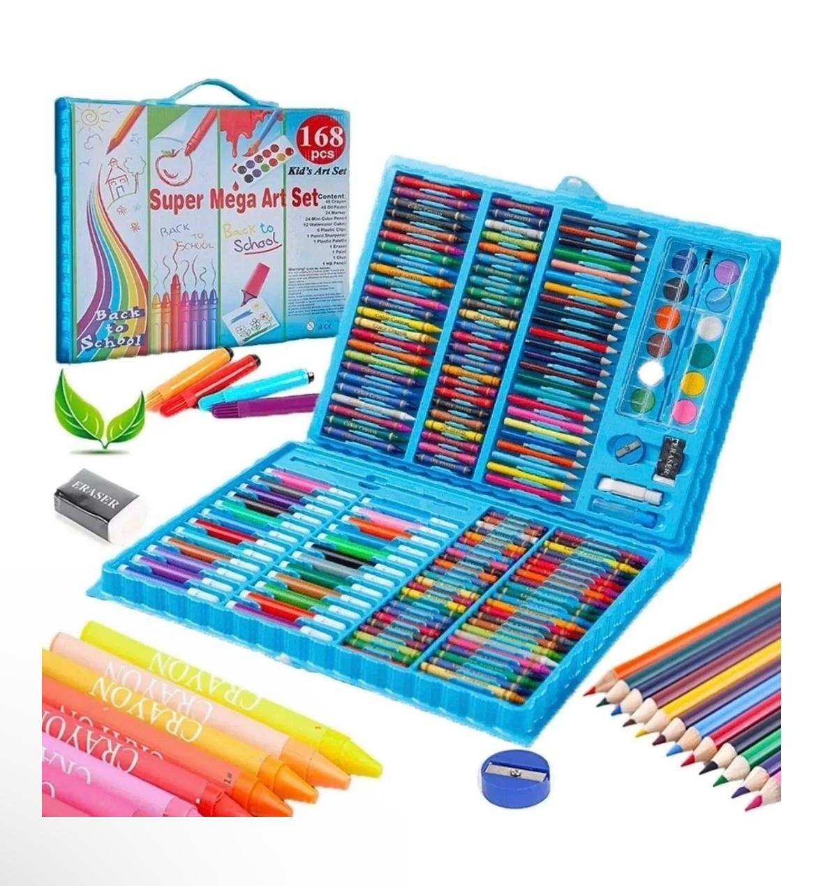 168-Piece Kids Art Set with Colouring Book