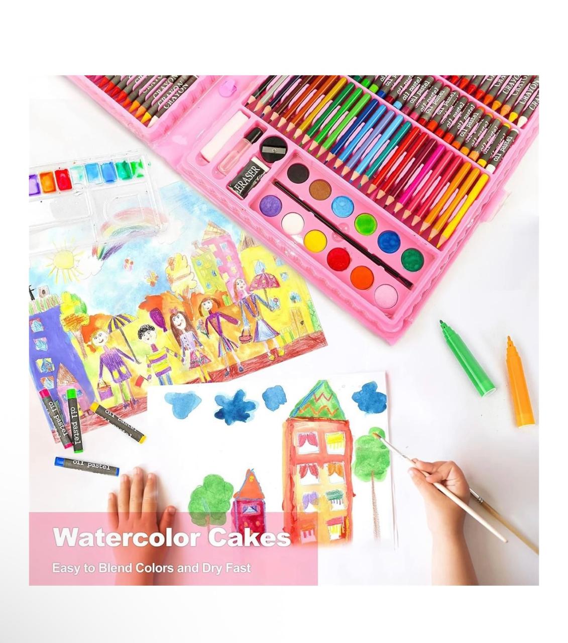 168-Piece Kids Art Set with Colouring Book