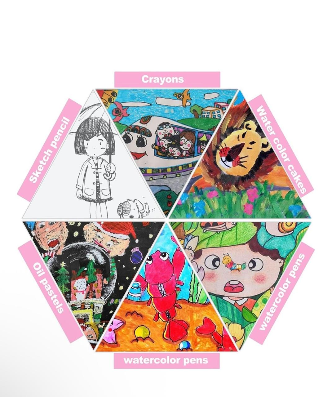 168-Piece Kids Art Set with Colouring Book