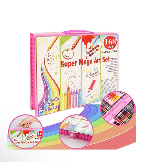 168-Piece Kids Art Set with Colouring Book