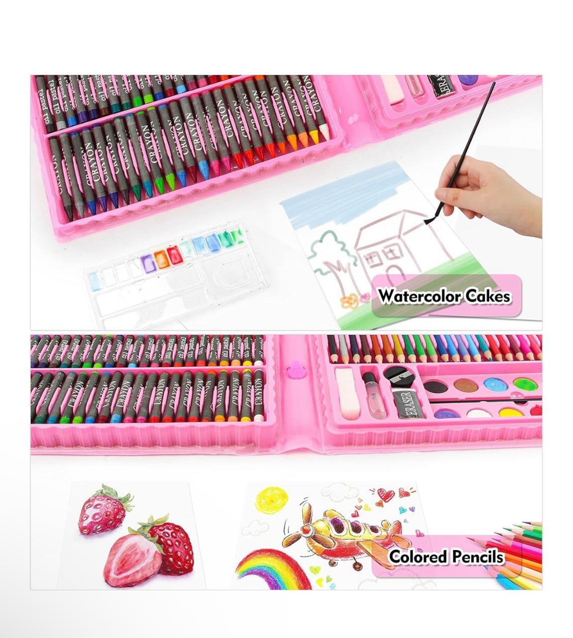 168-Piece Kids Art Set with Colouring Book
